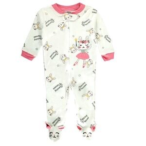 Koala Baby Cotton Pink Footie Pajamas Easter Princess Ballerina Bunny Rabbit